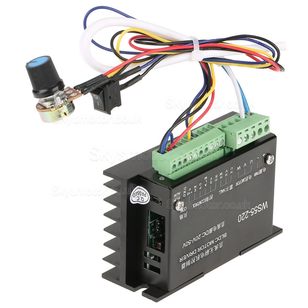 3-Phase BLDC Motor Driver Brushless DC Motor Controller WS55-220 DC20-50V 12A